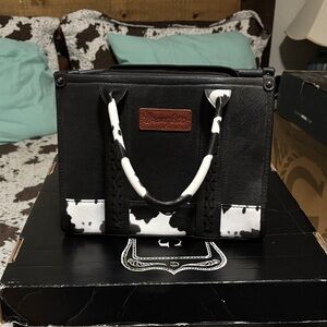 Wrangler Black and White Tote Bag
